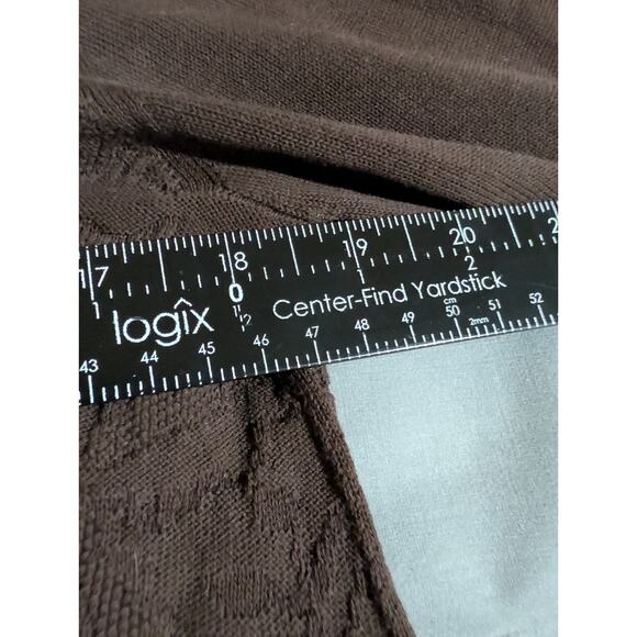 D. Exterior Women's Size Medium Made In Italy Brown Tunic Top Shirt Cotton EUC - Picture 12 of 16